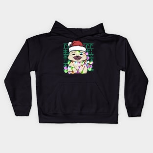 cute cat christmas lights and fun Kids Hoodie